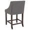 Merrick Lane Taylorsville 24 Inch Counter Height Stool with Nailhead Trim - Set of 2